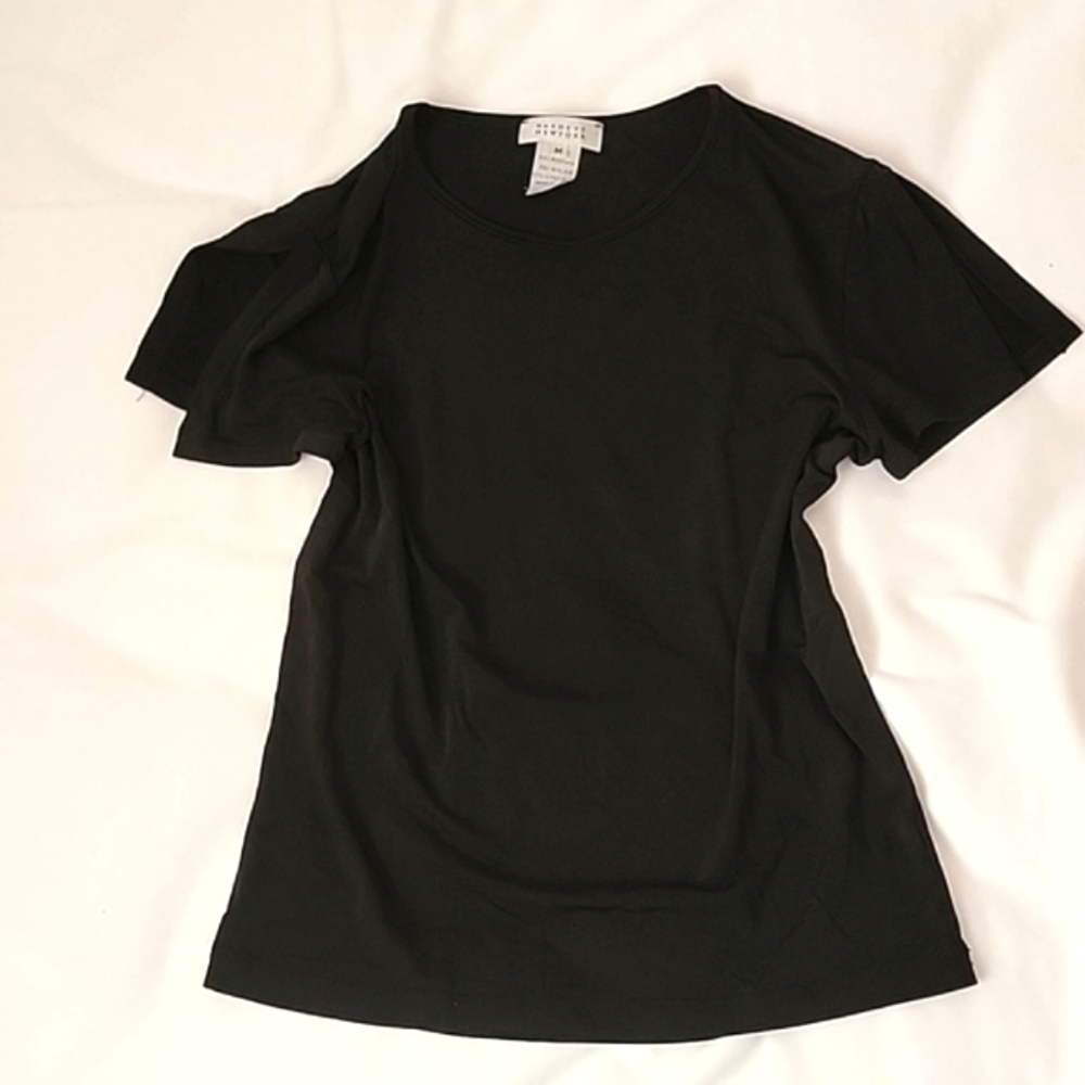 BARNEYS NEW YORK Split Sleeve Elegant Shirt Cool Stretch Women's Top Tee